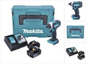 Makita DTD 152 RTJ accu slagmoersleutel 18V 165Nm + 2x oplaadbare batterijen 5.0Ah + snellader in Makpac 2