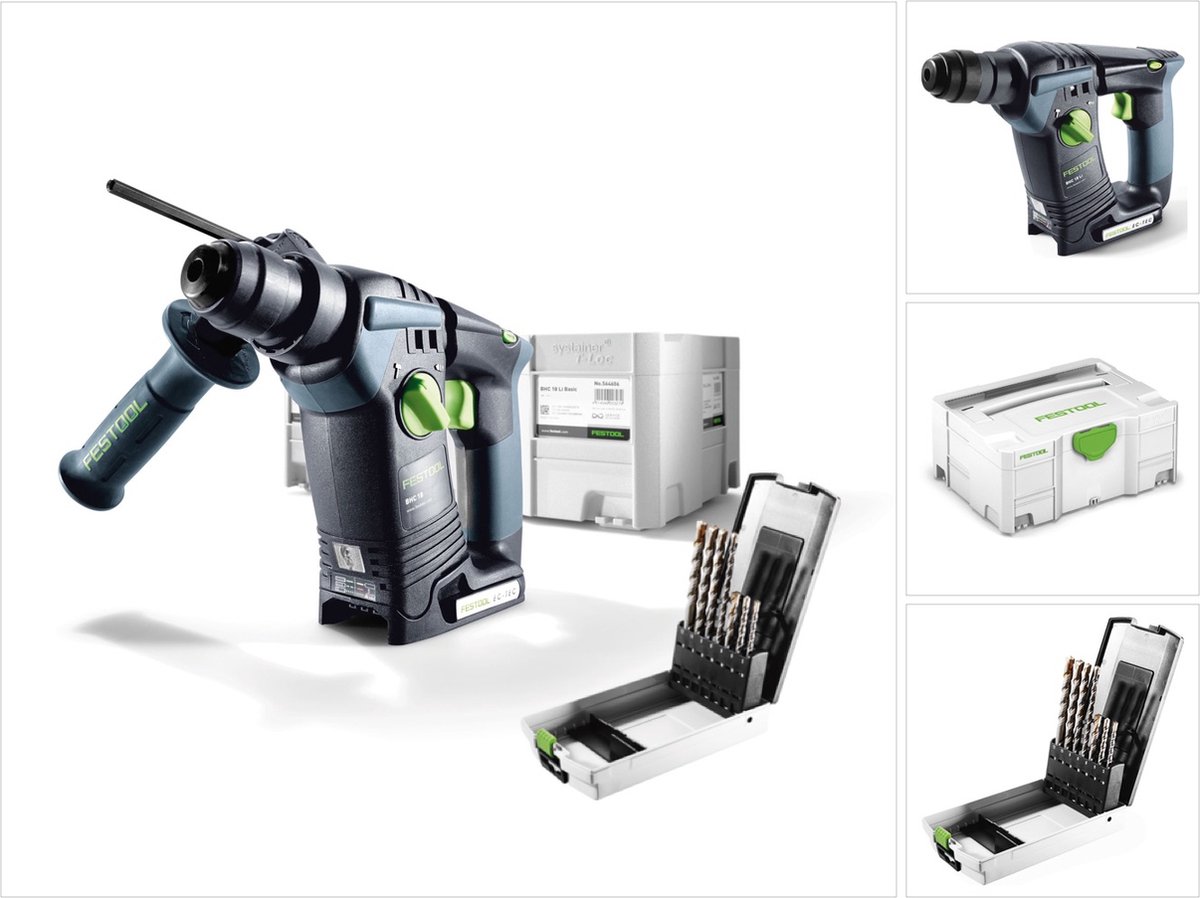 Festool BHC 18 Li-Basic accuklopboormachine 18V ( 574723 ) 25Nm Brushless Solo in Systainer + 7-delige bitset - zonder accu, zonder oplader