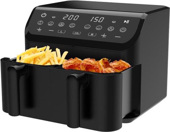 Winning Star St-9692 - Dubbele Airfryer - 9 Liter (2x 4.5l) - 2000w
