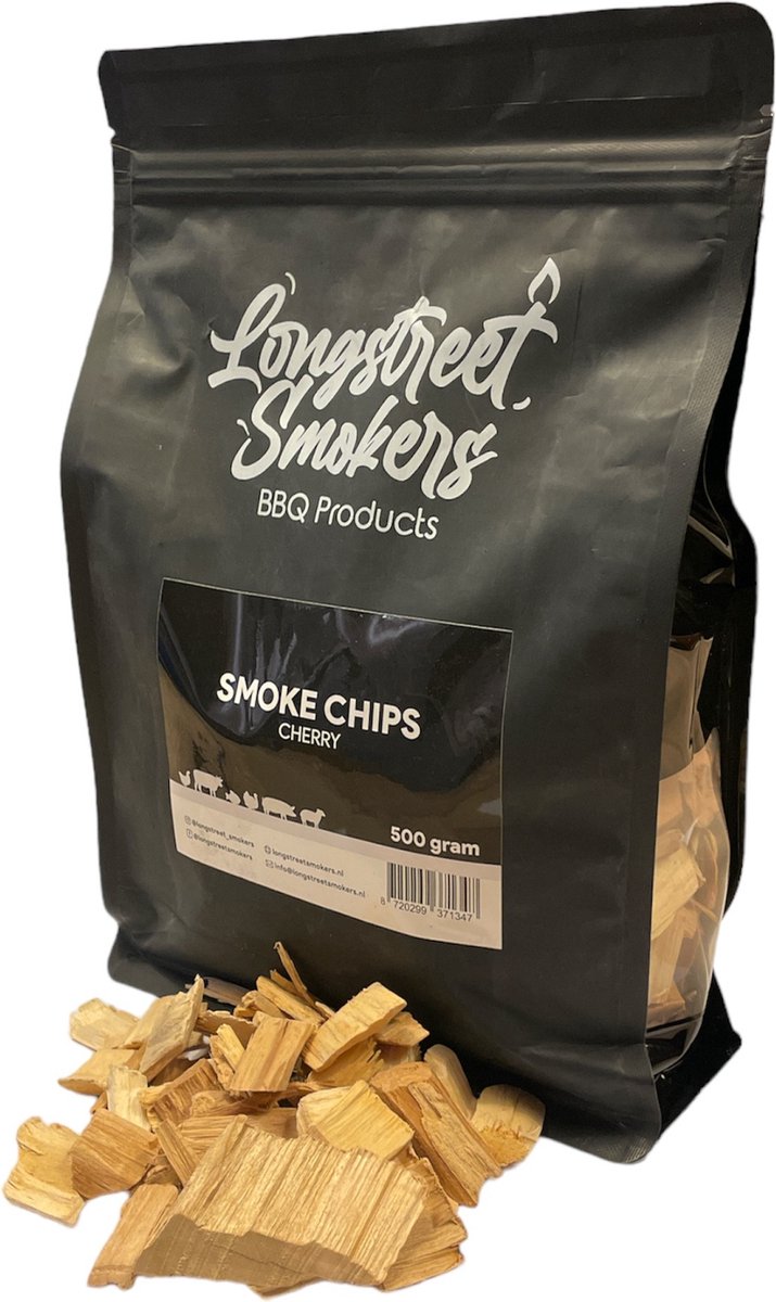 Longstreet Smokers | Rookhout | Rookhout Snippers | Kers | 500gr |