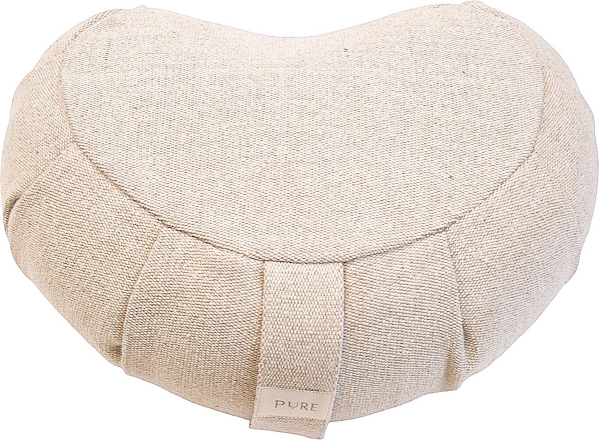 Meditatiekussen eco jute naturel halve maan - Pure | Yoga kussen