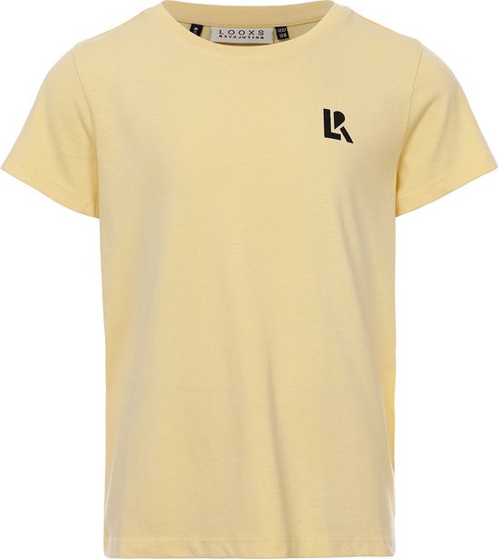 LOOXS 10sixteen 2411-5431-509 Meisjes T-Shirt - Maat 140 - Geel van 52%Cotton 48%Modal jersey
