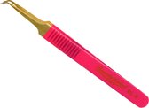 Beauty Label Pincet - Lash Tweezer - Curved Tweezer - BL-8 - Roze/Goud