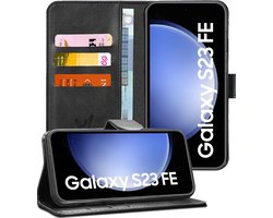 Hoesje geschikt voor Samsung Galaxy S23 FE - Portemonnee Book Case Zwart