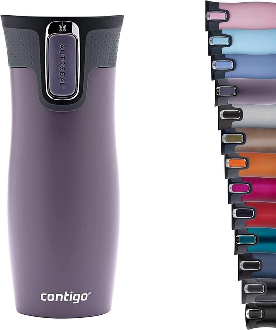 Malidily 750 ml - Thermosbeker van roestvrij staal met rietje en deksel, BPA -vrij - Koffiemok om mee te nemen - Geïsoleerde beker voor koude of warme dranken (lichtblauw
