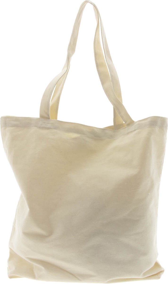 10x katoenen strandtas Ecru