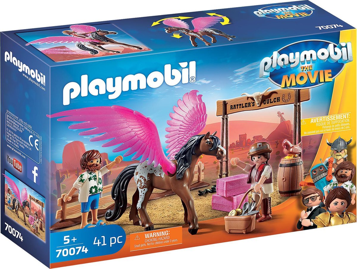 PLAYMOBIL: THE MOVIE Marla en Del met gevleugeld paard - 70074 | bol.com