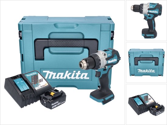 Makita DDF 489 RF1J accuboormachine 18 V 73 Nm borstelloos + 1x oplaadbare accu 3.0 Ah + lader + Makpac