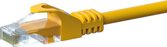 Danicom UTP CAT5e patchkabel / internetkabel 0,50 meter geel - 100% koper - netwerkkabel