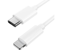 2x USB C kabel geschikt voor iPhone 14/13/12/11/X - Lightning naar USB-C kabel - 20W Power Delivery - Oplaadkabel & Datakabel - Snellaad Snoer - 1 Meter