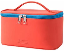 Luxe Make-up Tas -Toilettas -Reistas -toilettas heren-toilettas waterafstotend-toilet tas waterdicht-toilettas dames-toilettassen-toilettas meisje-toilettassen & beautycases-toilettas mannen- Tas Voor Toilet Artikelen- Cosmetica tas-oranje