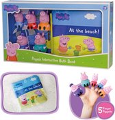 Livre de bain interactif Peppa Pig - Avec 5 Figurines à jouer - Marionnettes à doigts et Boek pour le Bain