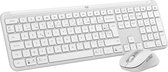 Logitech MK950 Signature Slim Combo - Draadloos Toetsenbord en Muis - FR Azerty - Off White