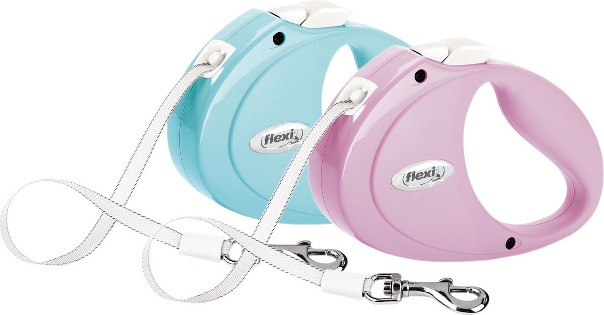 Flexi puppy leiband lint Lichtblauw 2m/