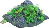 Boon aqua déco paysage roche avec coin plantes, 24x12 cm.