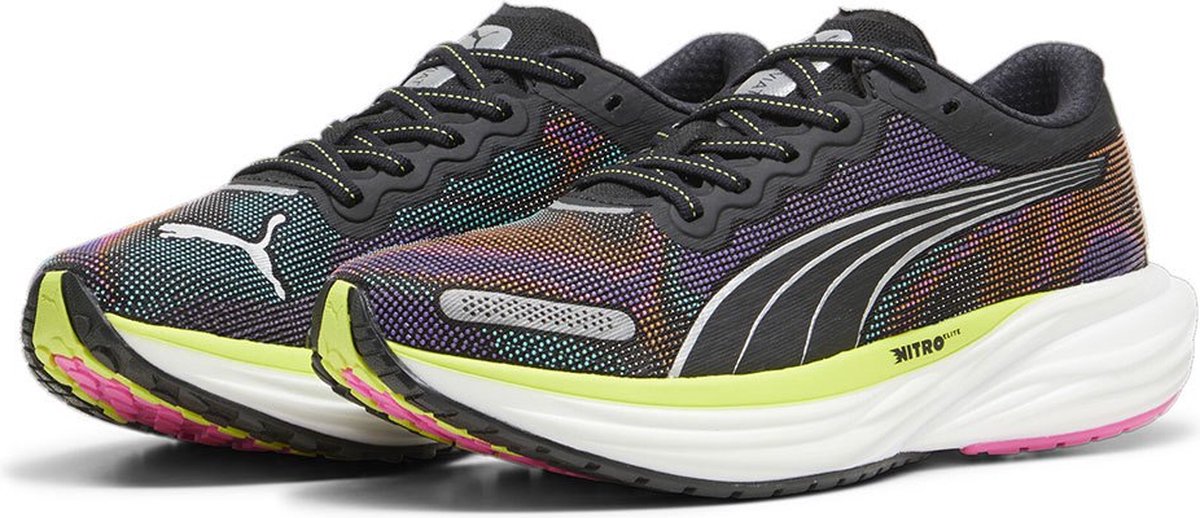 Puma Deviate Nitro 2 Psychedelic Rush Hardloopschoenen Vrouw Zwart
