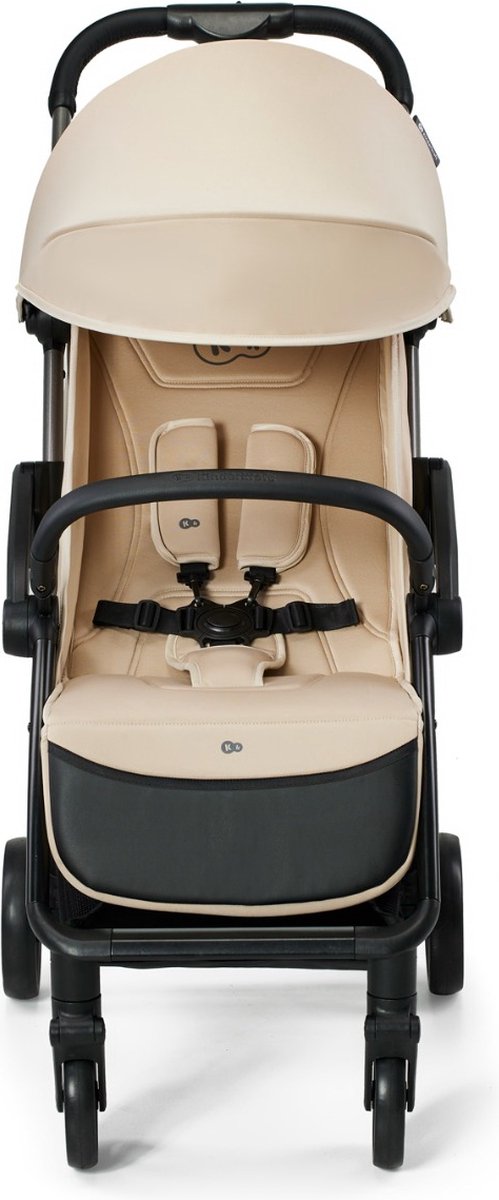 Kinderkraft APINO - Kinderwagen - Automatisch opvouwbaar, Lichtgewicht (7,5 kg), Geschikt tot 24 kg, 4-Positie Rugleuning, Grote Onderdelen, Ideaal voor Stad en Reizen, Regelbare Voetsteun, 5-Punts Veiligheidsgordel, Ventilatiepaneel - Dune Beige van Kinderkraft — afbeelding 5
