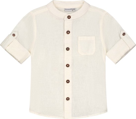 Prénatal baby blouse - Jongens - White - Maat 68
