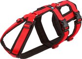 Annyx hondentuig SAFETY FUN veiligheidstuig anti-ontsnapping maat XS Zwart-Rood-geschikt voor borstomtrek 43 tot 52cm -taille omtrek 38 tot 46 cm