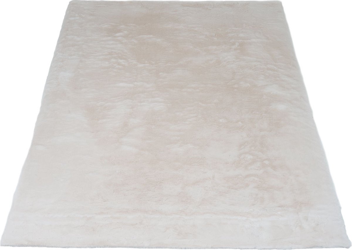 Veer Carpets Vloerkleed Morbido Ivory 2810 - 230 x 330 cm - Extra Hoogpolig Fluffy Vloerkleed in Scandinavische / Hotel Chique Stijl Wit