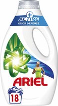 Lessive liquide Ariel + Defense active contre les odeurs - Touche d' Ambi Pur - 4 x 18 lavages - Pack économique