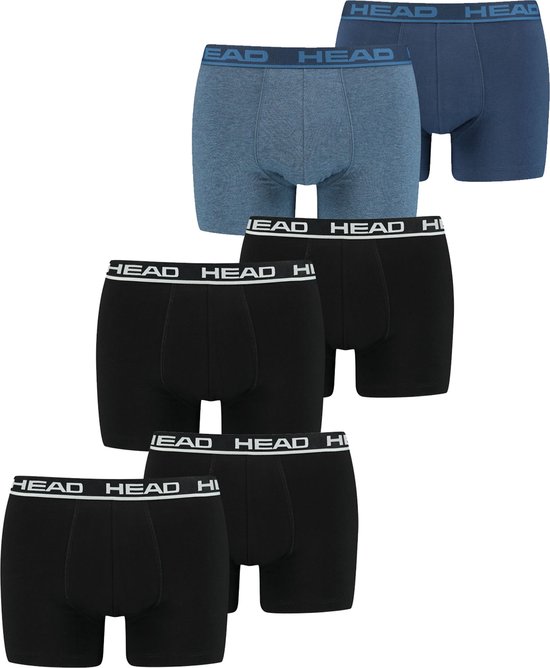 HEAD Heren Boxershorts Basic Boxer 6 Pack Veelkleurig