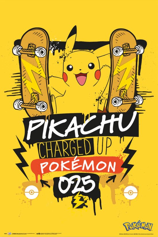 Pokemon Poster - Pikachu - eevee - Manga - Japan - Gaming - 61 x 91,5 cm