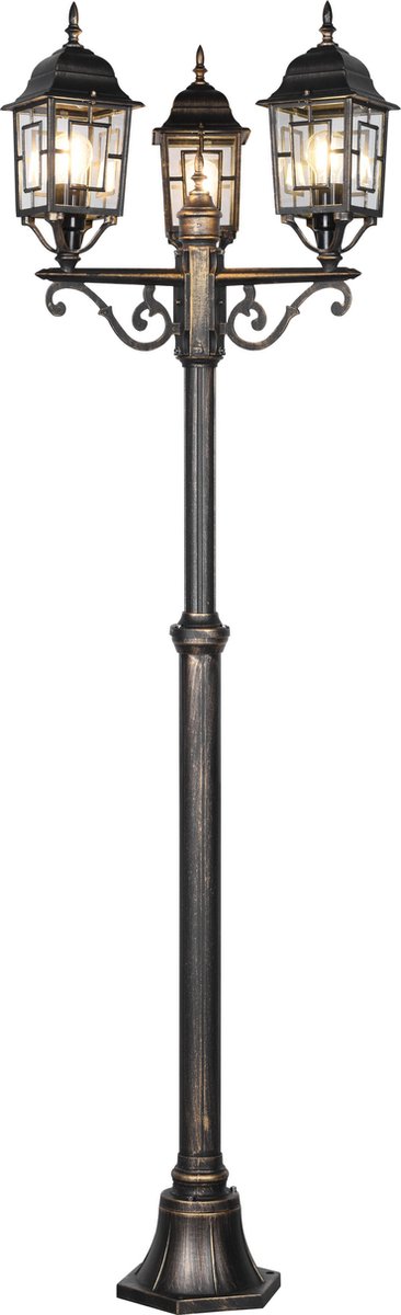 TRIO VOLTURNO Paalverlichting Antieke roest excl. 3x E27 4W Buitenverlichting IP23