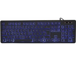 Gembird - Toetsenbord - KB-UML3-02 -QWERTY Backlight Keyboard - 3 instelbare LED verlichtingen Gembird - Toetsenbord - KB-UML3-02 -QWERTY Backlight Keyboard - 3 instelbare LED verlichtingen