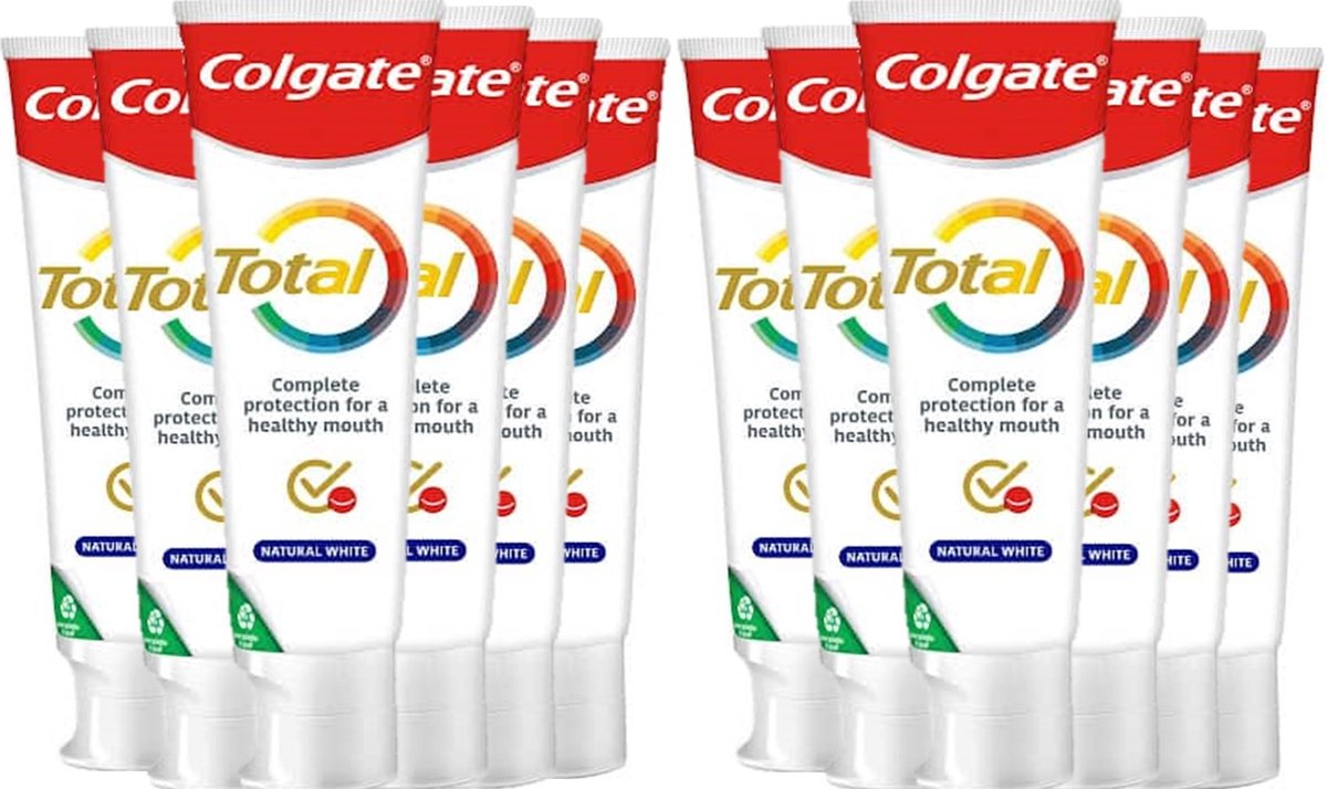 Goedkoopste Colgate Total Tandpasta Whitening - Voordeelverpakking 12 x 75 ml
