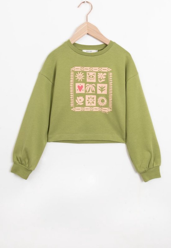 Sissy-Boy - Groene sweater met artwork