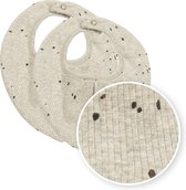 Meyco Baby Rib Mini Spot bandana - 2-pack - sand melange