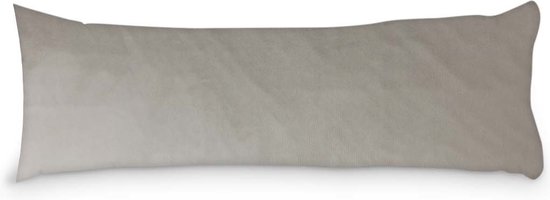 Beau Maison Velvet Body Pillow Kussensloop Taupe Grijs - 45 x 145 cm