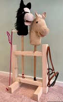 Hobby horse stal-2-paarden stal- stal- paarden-hobby paard- horse- stokpaarden- stokpaarden stal