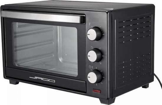 Brock Electroncs BROCK Elektrsche Mn Oven 30L Met 2 Kookplaten Combi Convectieoven Grill 1600w Vrijstaande Compacte Oven Voor Keuken Of Camping Zwart