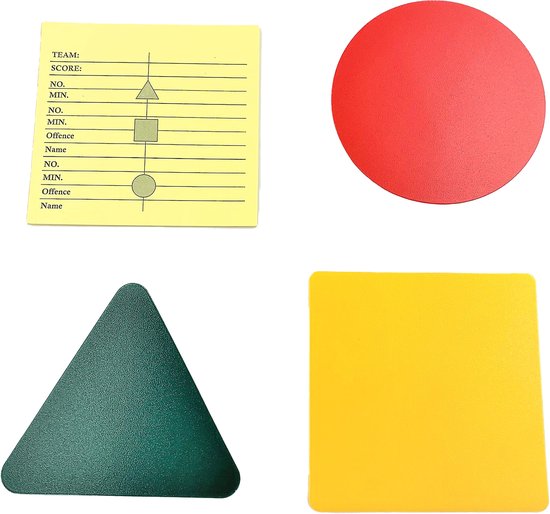 Cartes D'arbitre Hockey Sur Glace - Set 3 Cartes PVC Neon