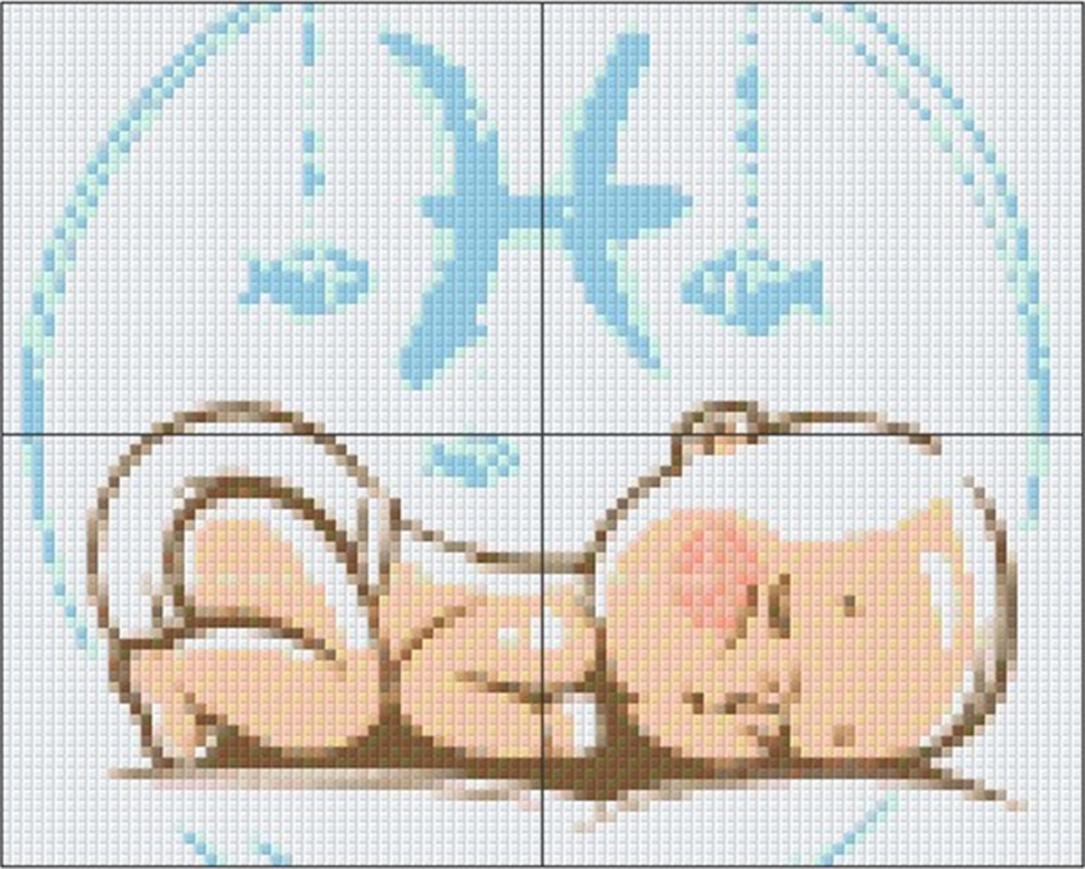 PIXELHOBBY BABYHOROSCOOPVISSEN - 4PLATEN - 79MATJES