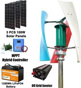 Windturbine – Windmolen Generator – Windturbine Generator – Windenergie – Wind Turbine – 1500 W – Incl. Batterij Systeem - Multi kleuren