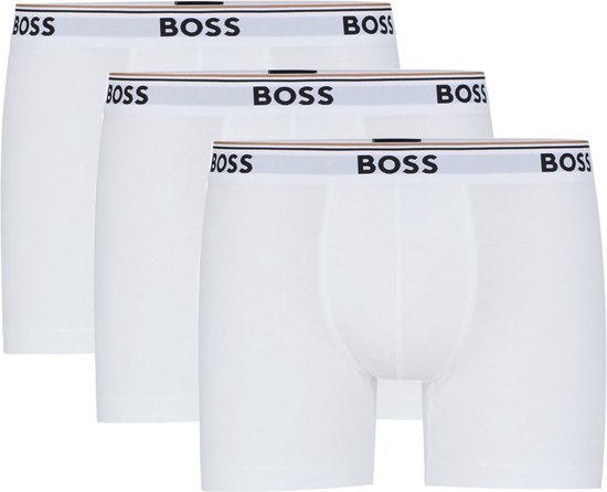 BOSS - Boxershorts Power 3-Pack Wit - Heren - Maat L - Body-fit