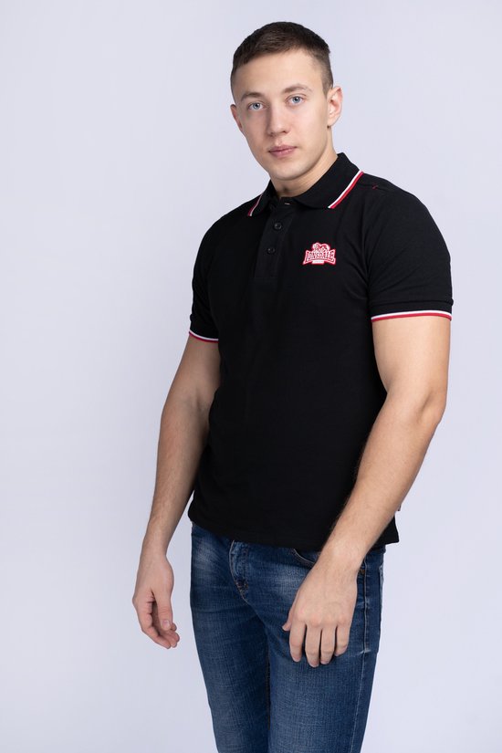 Lonsdale Polo Shirts Kellaton Poloshirt schmale Passform Black-XL