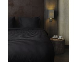 Beau Maison Hotellinnen Zwart Katoen Satijn 140x200/220 cm + 1 kussensloop