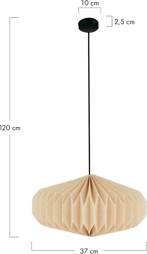 DKNC - Lampe suspendue Easton - 37x37x20cm - Wit