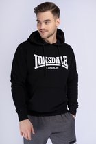 Lonsdale Hoodie Wolterton Kapuzensweatshirt normale Passform Black/White-M