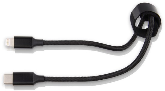 USB C naar 8-PIN Korte Kabel - 30 CM - USB C Oplader Kort - Geschikt voor Apple Carplay, iPhone - Oplaadkabel - Phreeze