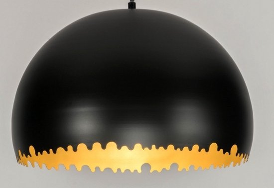 Lumidora Hanglamp 72991 - SPOOK - E27 - Zwart - Goud - Metaal - ⌀ 41 cm
