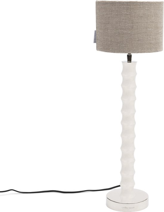 Riviera Maison Lampenkap Beige linnen dia 30 cm E27 - Cylinder cylinder lampenkap voor staande lamp of tafellamp