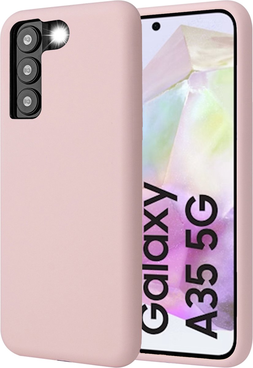 Hoesje geschikt voor Samsung Galaxy A35 - Mat Back Case Roze