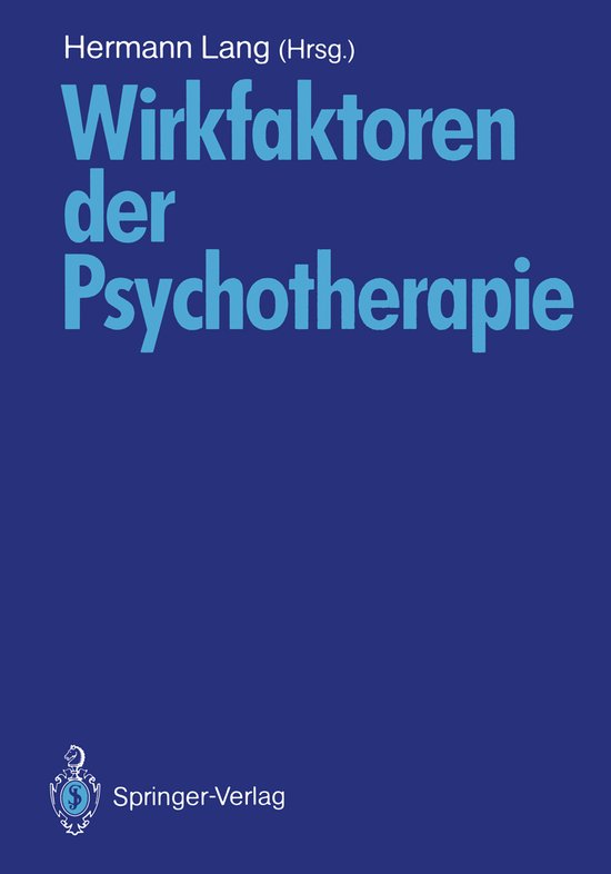 Wirkfaktoren Der Psychotherapie - cover