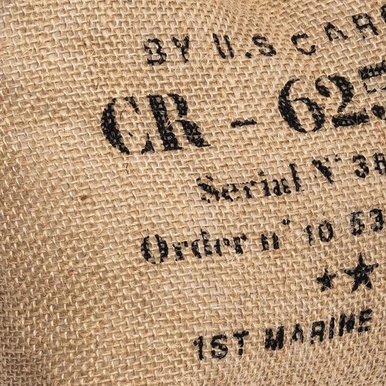 Atmosphera Deurstopper gewicht Lofty - 2x - 1 kilo - jute beige - polyester en zand - 26 x 19 cm - buiten/binnen deuren