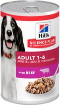 Hill's Science Plan Adult Alimentation humide pour chien au bœuf 12x 370 gr